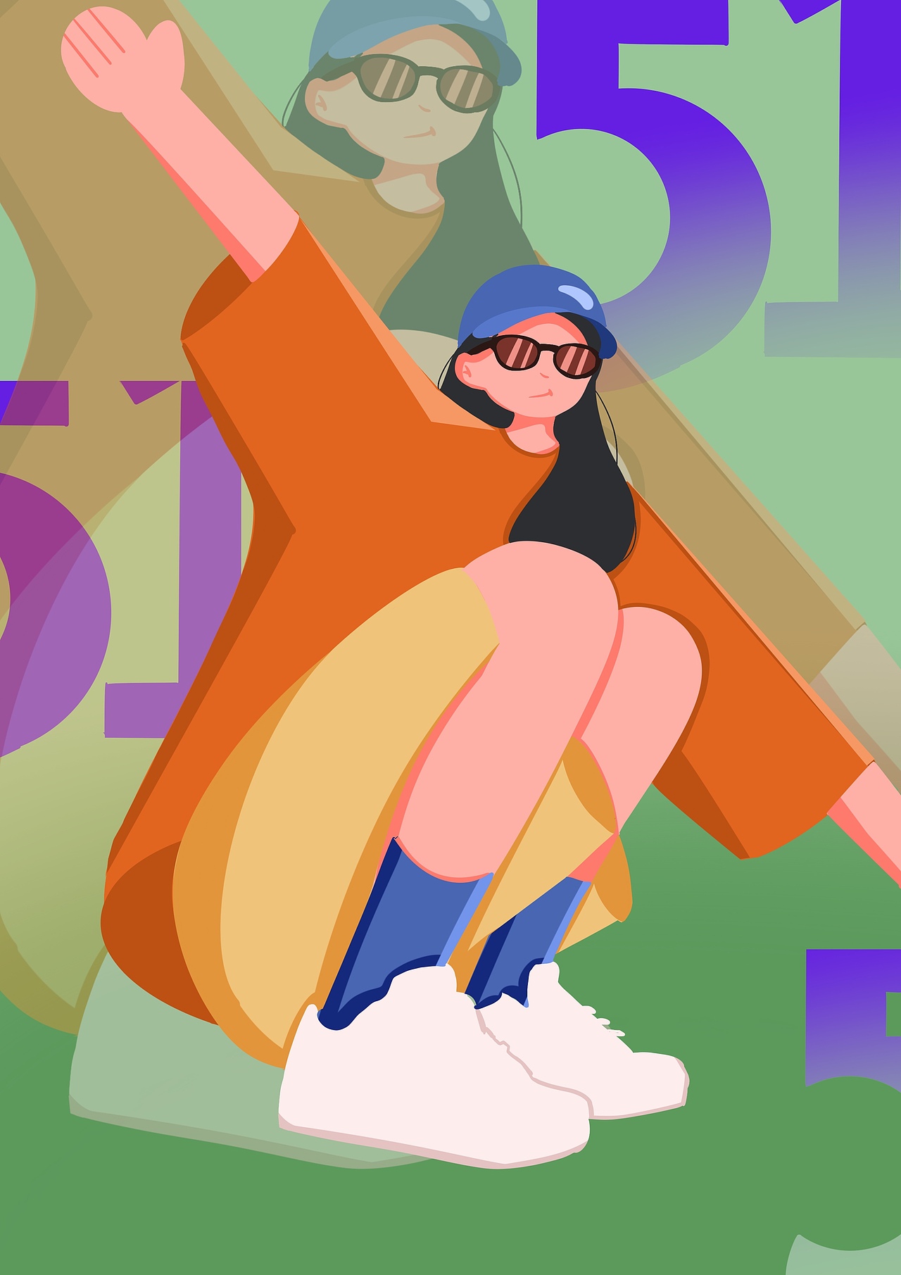 扁平风人物插画（图ZMzAwMjQ0ODcy） - 创作习作 - 站酷设计师墩儿和米亚原创素材 - 站酷ZCOOL