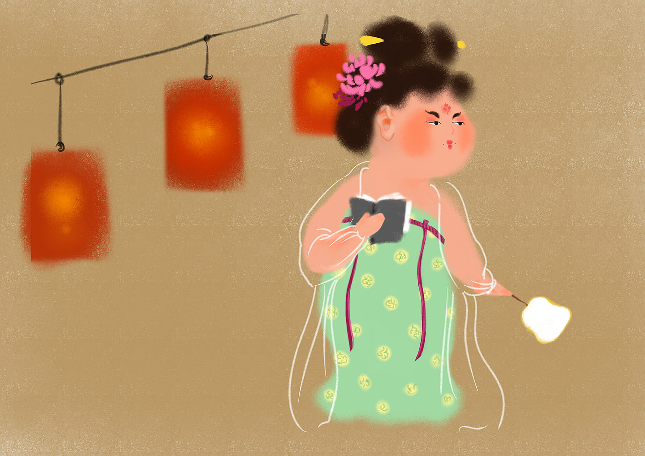 《女文青的上元节》场景二（图ZMTgzNjQwMTE2） - 创作习作 - 站酷设计师滚滚大王原创素材 - 站酷ZCOOL