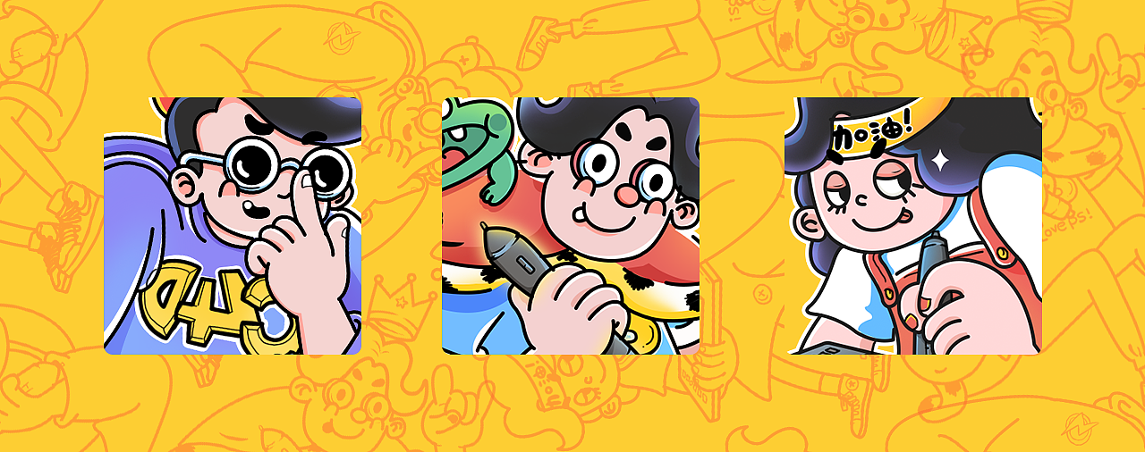 -套卡插画设计（图ZMTcwMTgzNTk2） - 商业插画 - 站酷设计师蘑菇鸡子原创素材 - 站酷ZCOOL