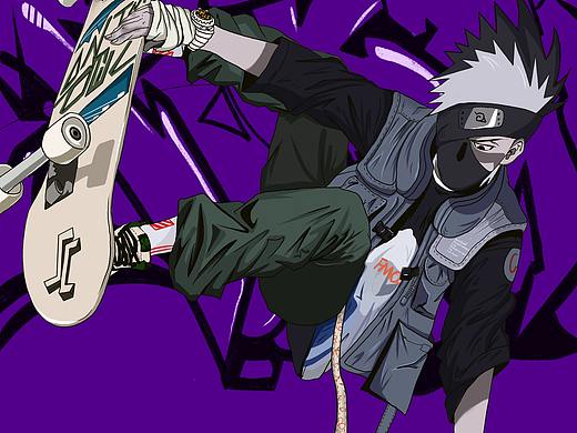 火影-滑板少年（個人主頁-ZMzk1MDI5NzI=） - 創(chuàng)作習作 - 站酷設計師0南瓜子0原創(chuàng)素材 - 站酷ZCOOL