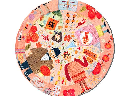 一幅有趣的新春全家福