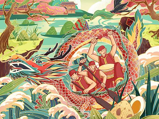 粽横端午 — 端午节商业插画