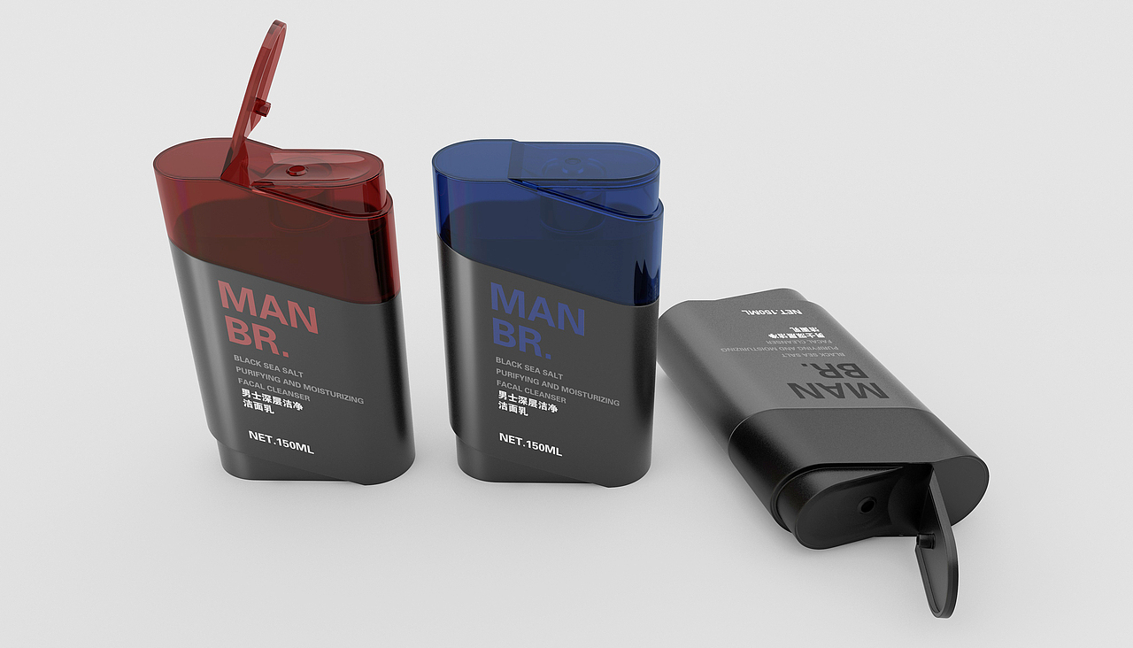 男士包装设计 洗面奶 洗发水 护发素 沐浴露设计