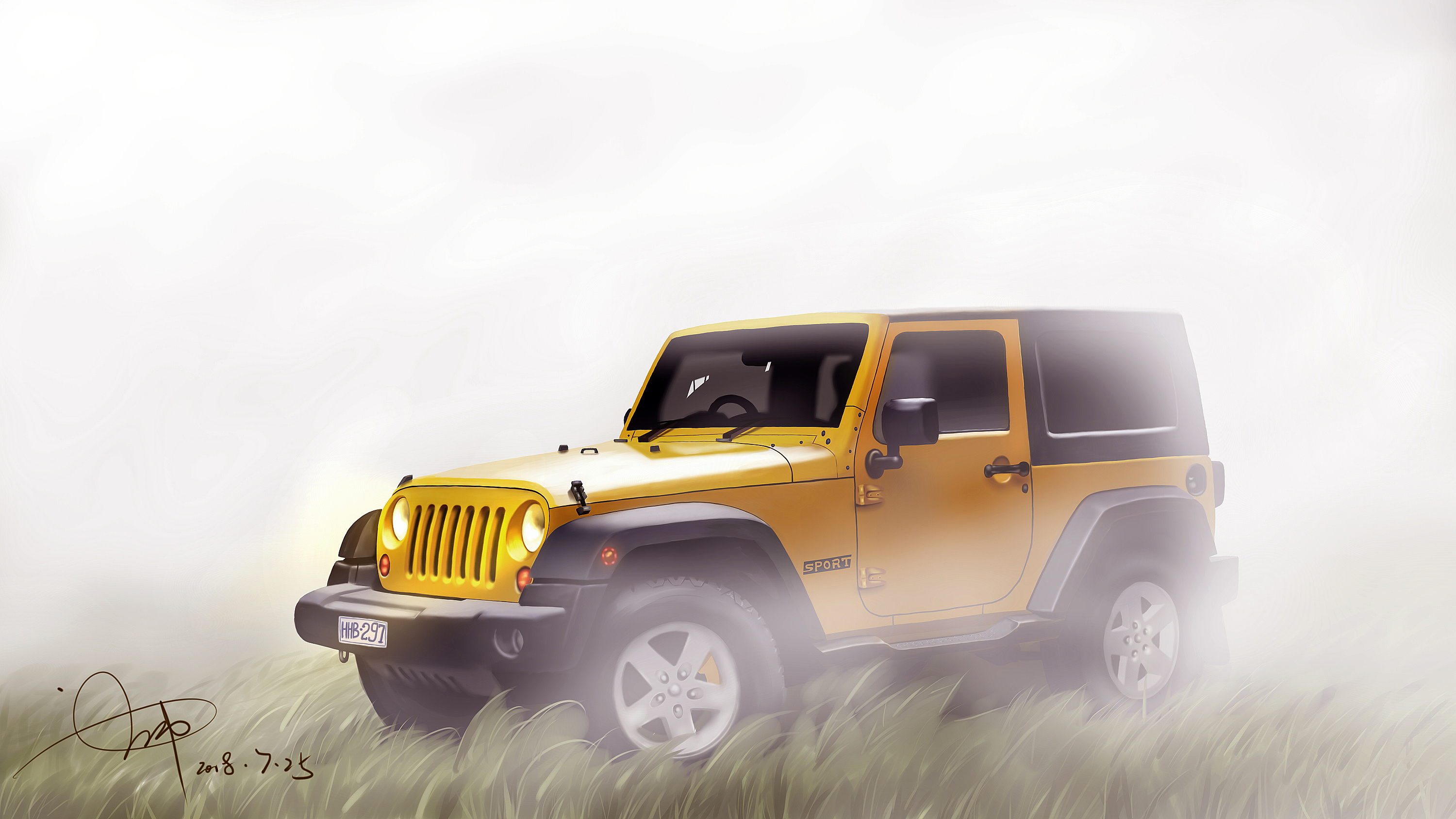 手绘牧马人|插画|艺术插画|一疯子一_原创作品-站酷zcool