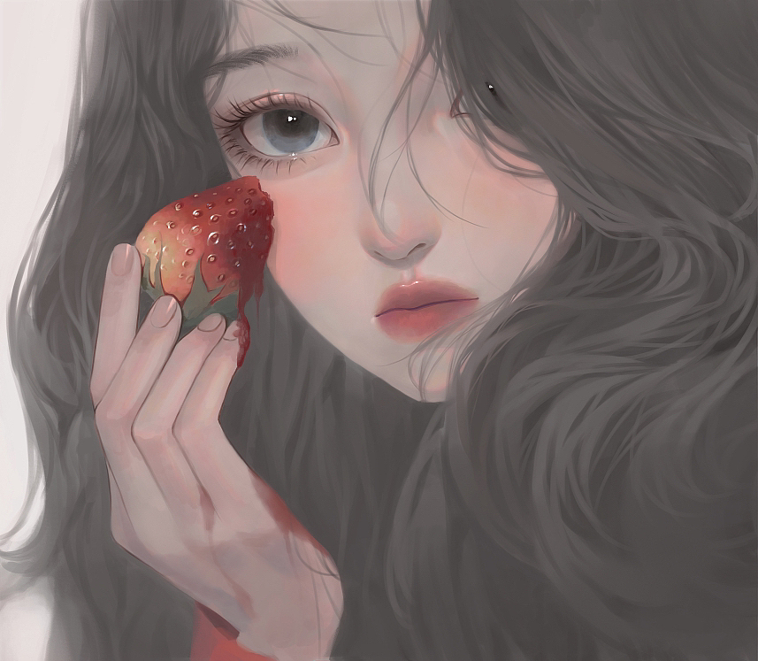 这头发画的我是很享受（图ZMzQ3NjYyMzEy） - 创作习作 - 站酷设计师暖阳季节原创素材 - 站酷ZCOOL