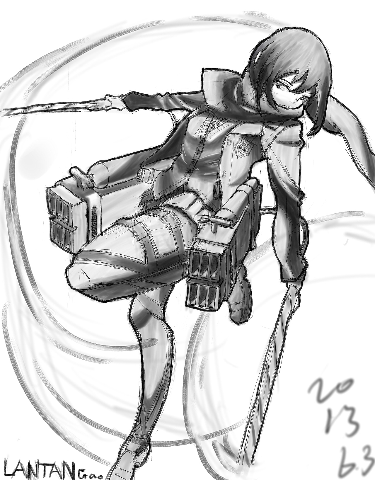 进击的巨人--三笠.