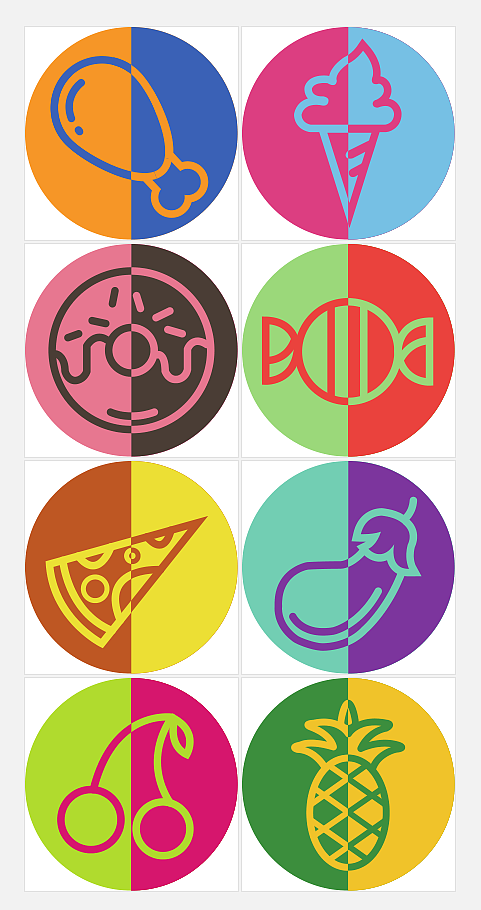 彩色圆形食物标志|平面|logo|神奇的gi哥 - 原创作品 - 站酷 (zcool)