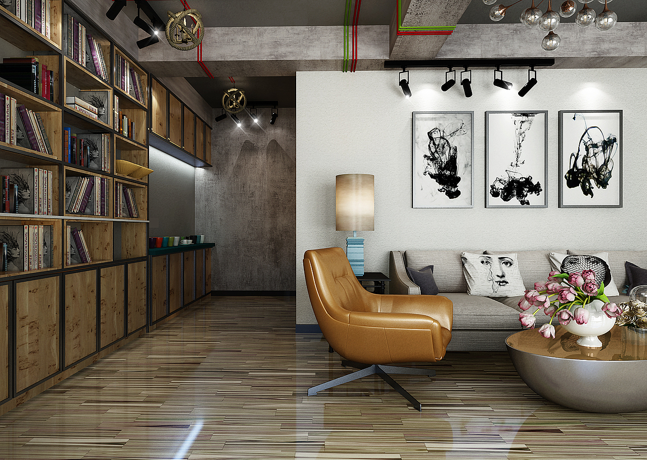 工业风办公室|空间|家装设计|楠沅设计nydesign_原创作品-站酷(zcool)