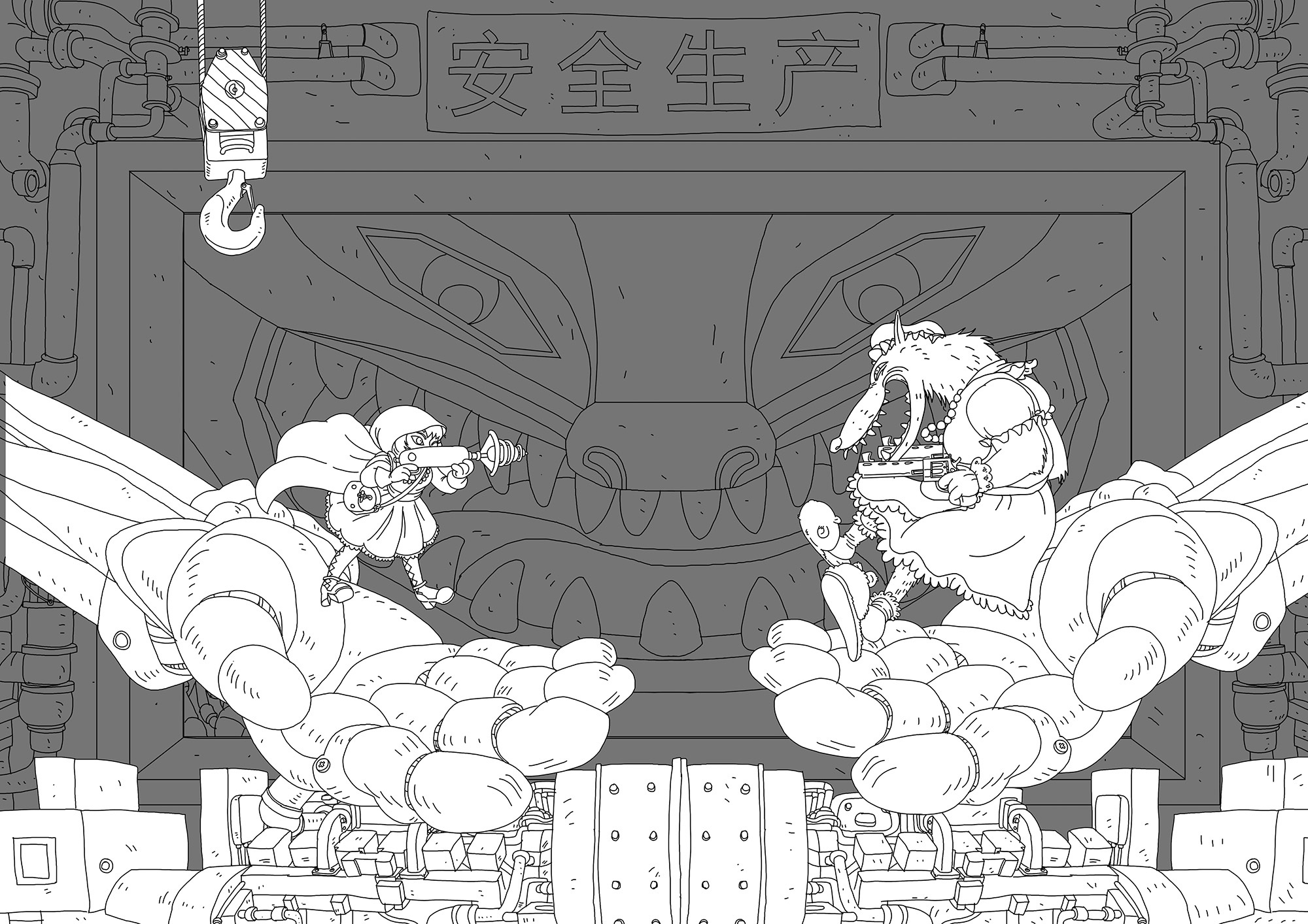 新小红帽安全生产|插画|其他插画|一止一 - 原创作品 - 站酷 (zcool)