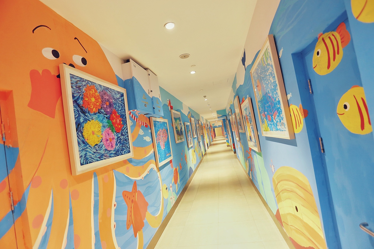 杭州乐堤港世界吉尼斯纪录画展背景插画设计