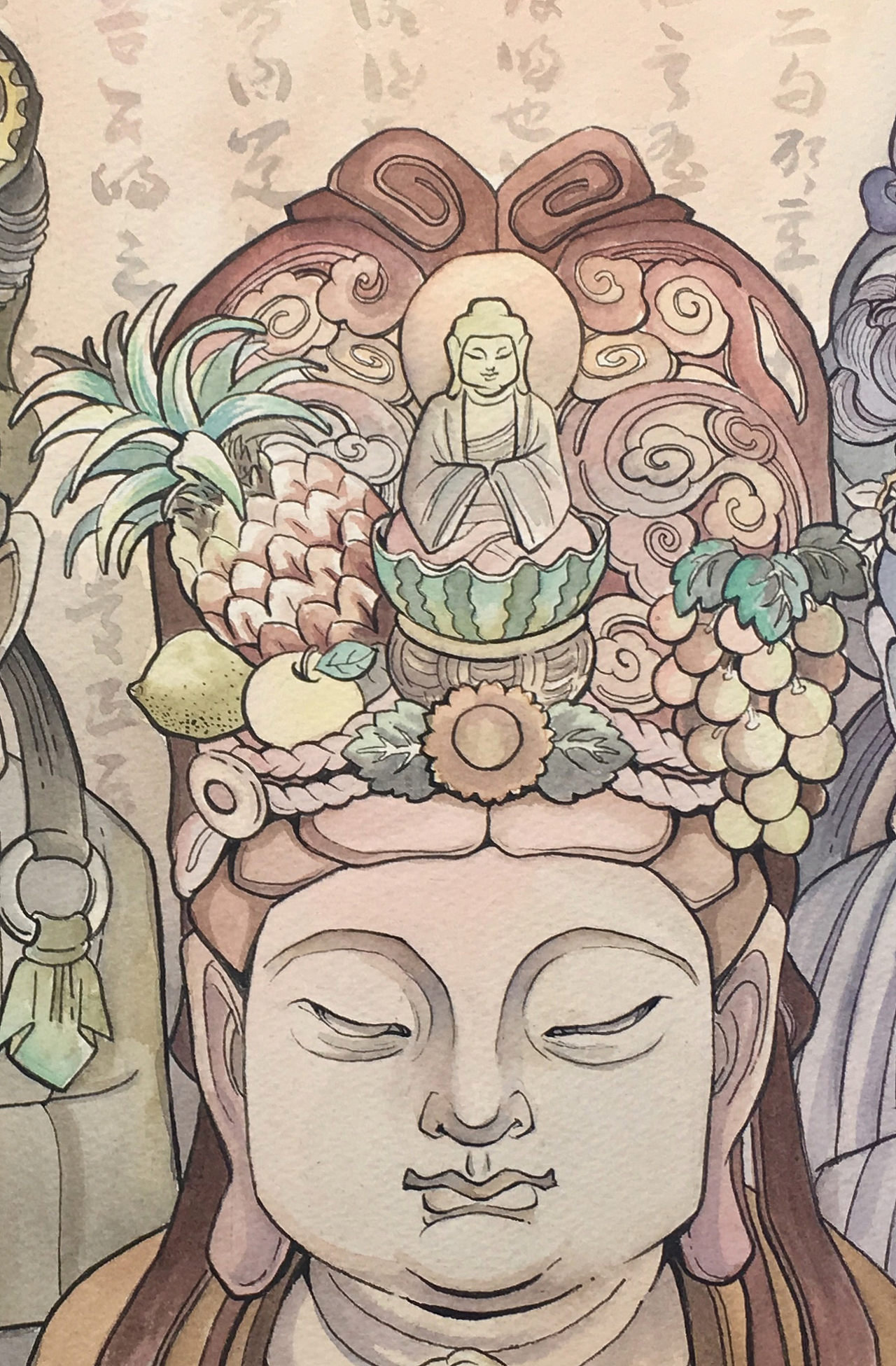 佛像插画艺术结合的尝试