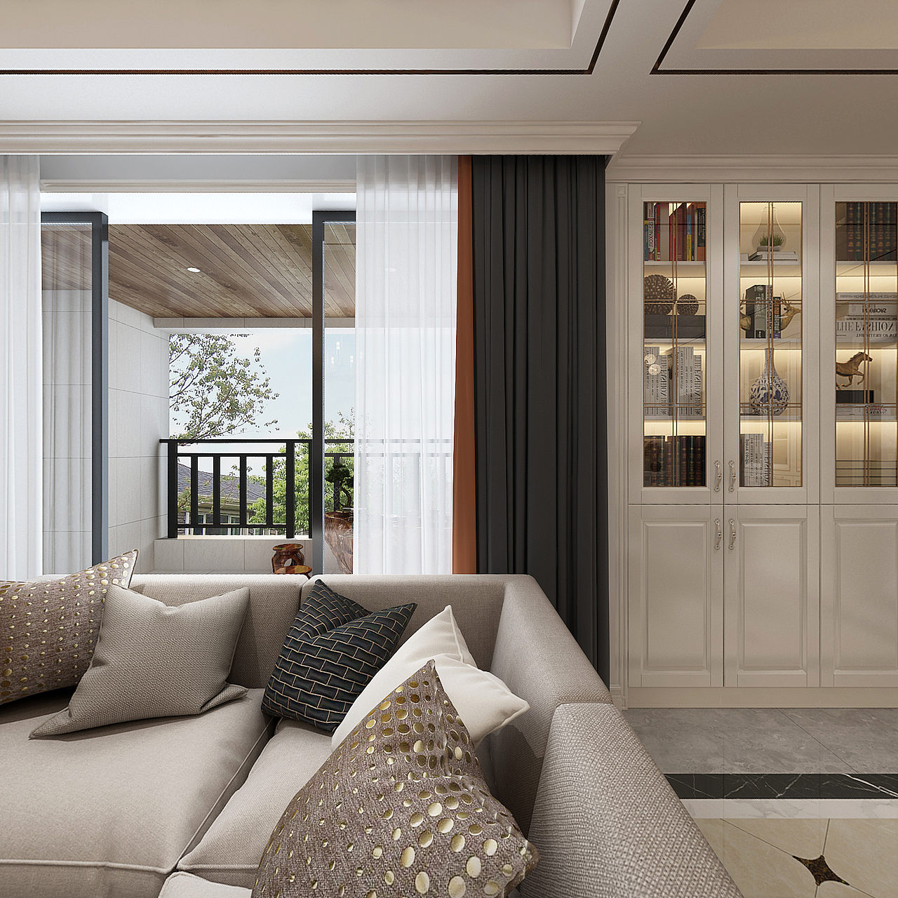 俊豪城|117平 现代美式轻奢混搭风格