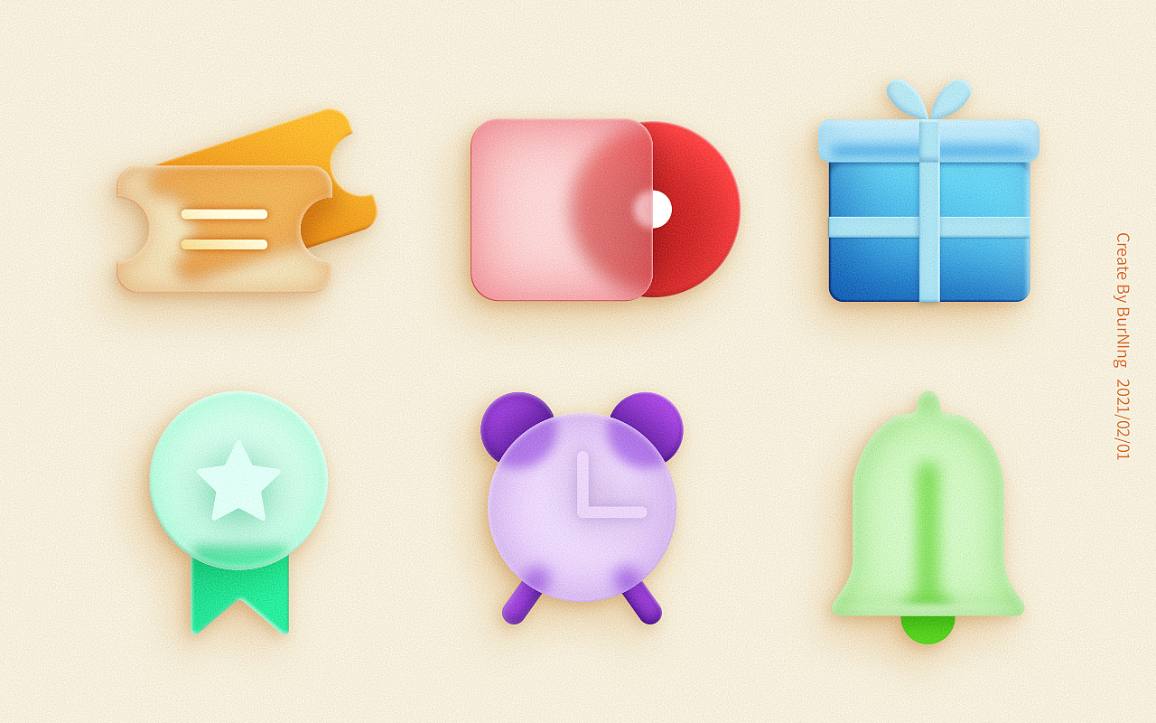 毛玻璃效果图标