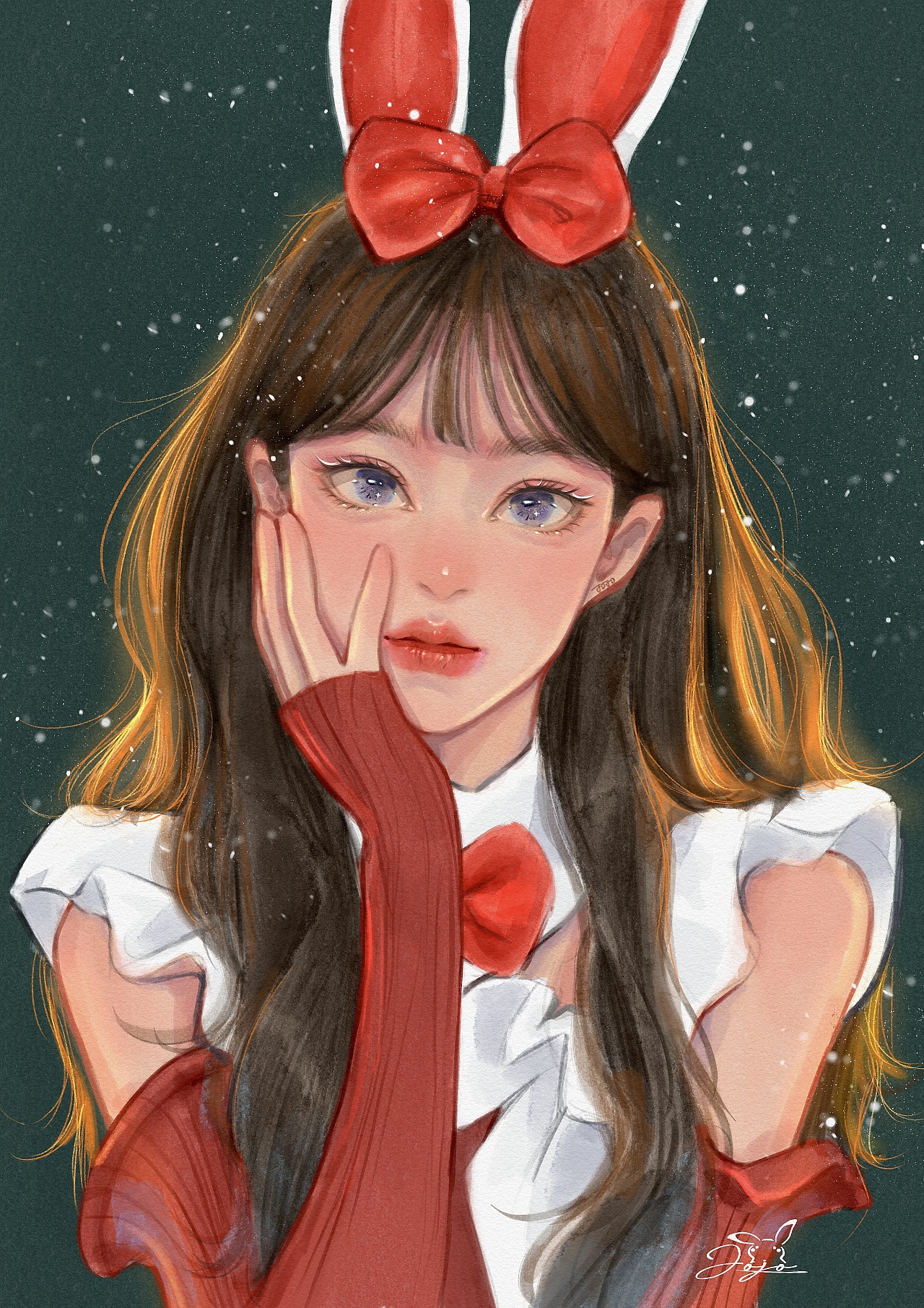 水彩女生头像|插画|创作习作|充电中的pikajo - 原创作品 - 站酷