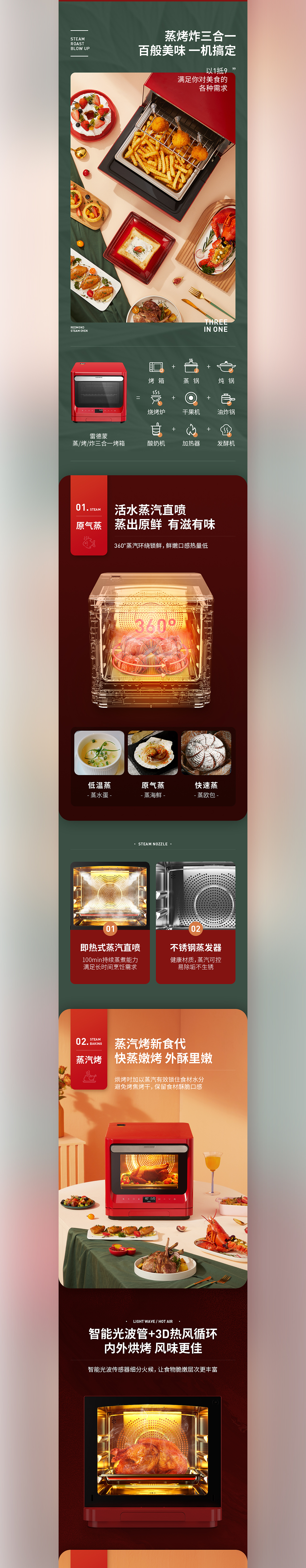 雷德蒙 X 方米视觉 蒸烤箱 | 全案分享（图ZMjk2MDY2OTQ4） - 电商 - 站酷设计师青鸟品牌整合原创素材 - 站酷ZCOOL