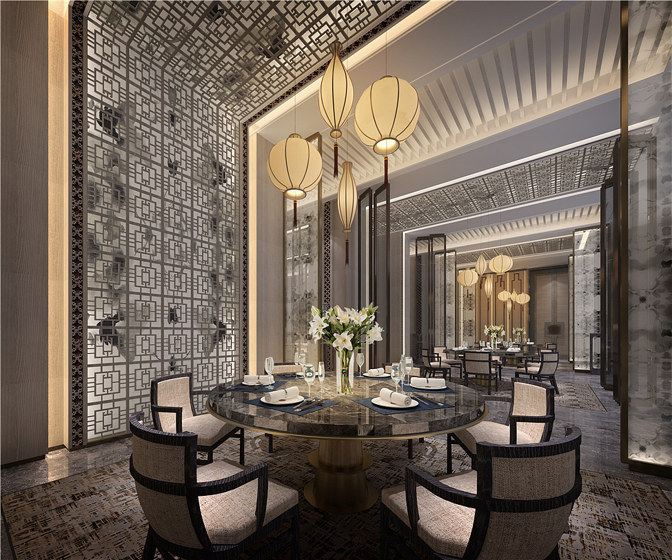 【推荐】云南高端酒店餐厅酒楼设计图,餐饮会所设计