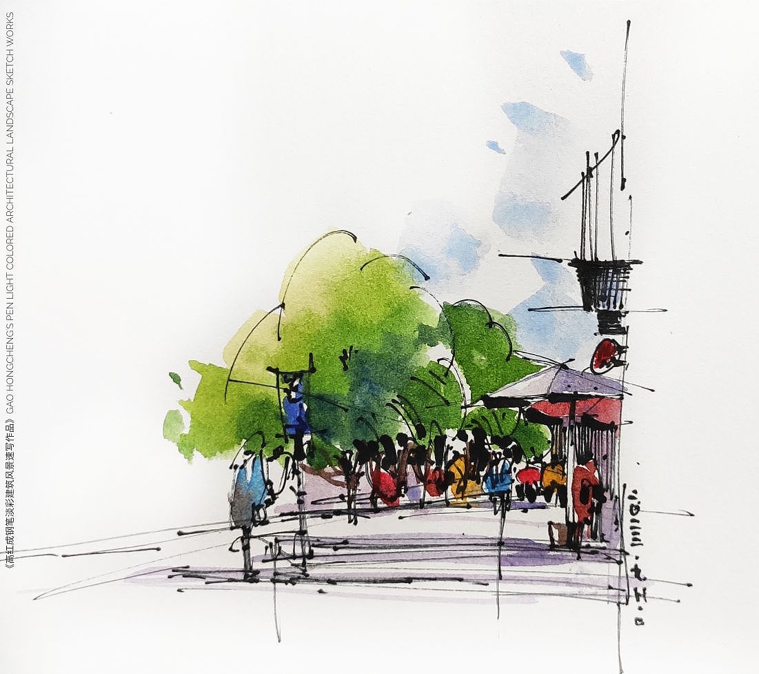 《高红成水彩建筑风景速写作品集》