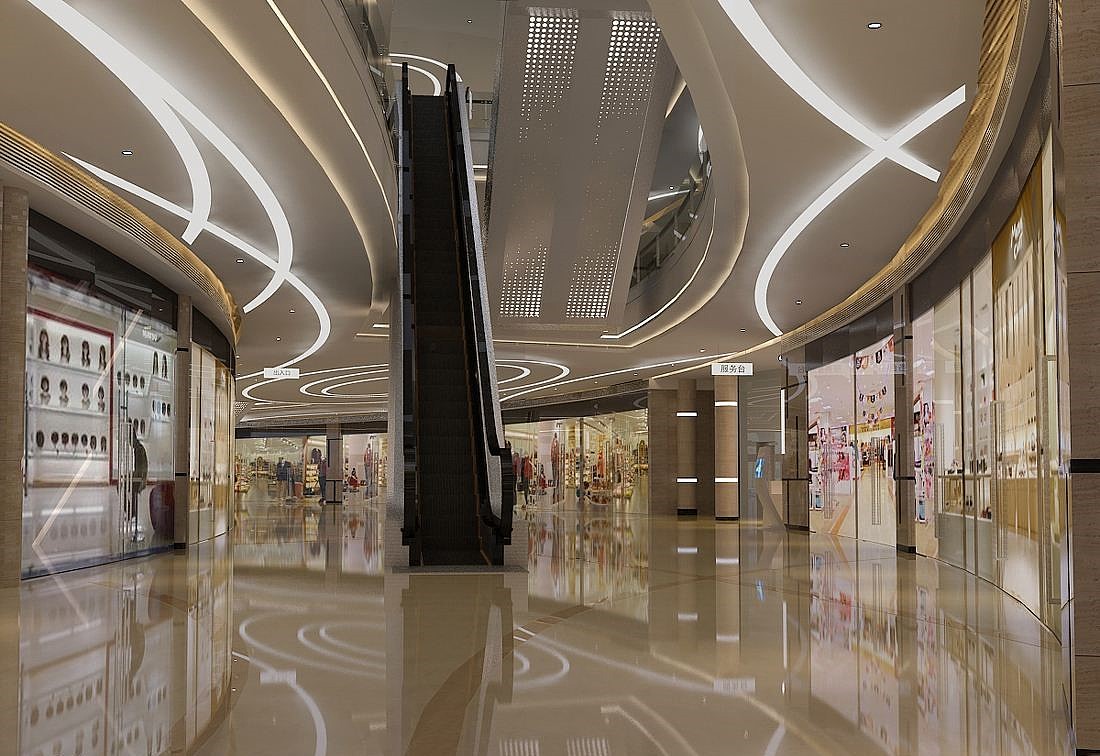 重庆商场装修 商场设计 商场公共空间装饰 商场效果图 鼎庭装饰原创作品