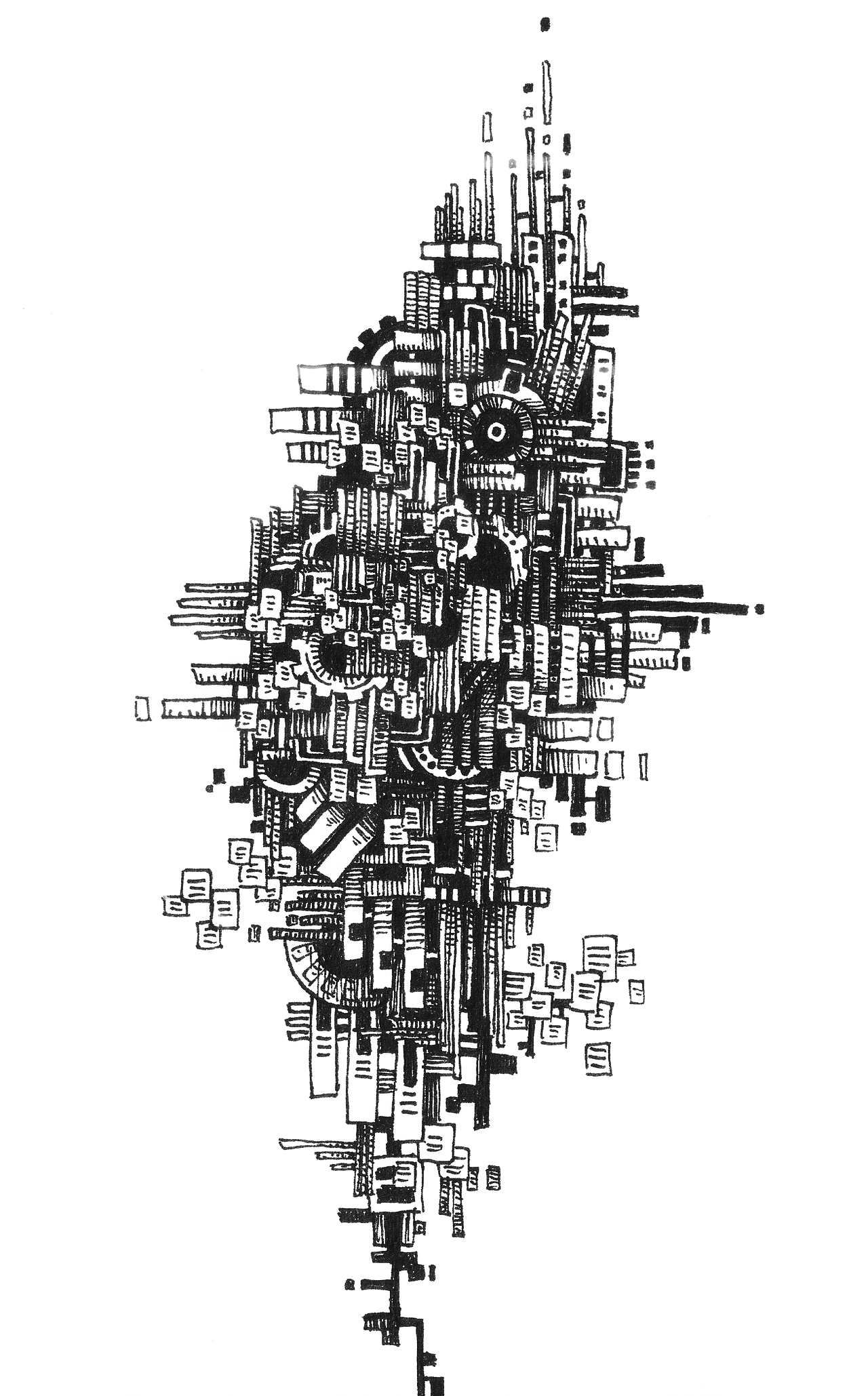 巴别塔|纯艺术|绘画|零円猫_原创作品-站酷(zcool)