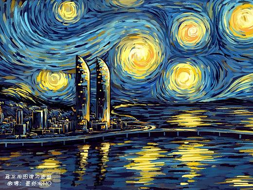 厦门风景区商业插画创作