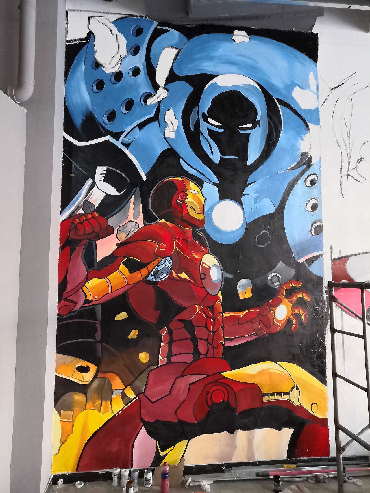 途虎养车墙绘"漫威三杰"