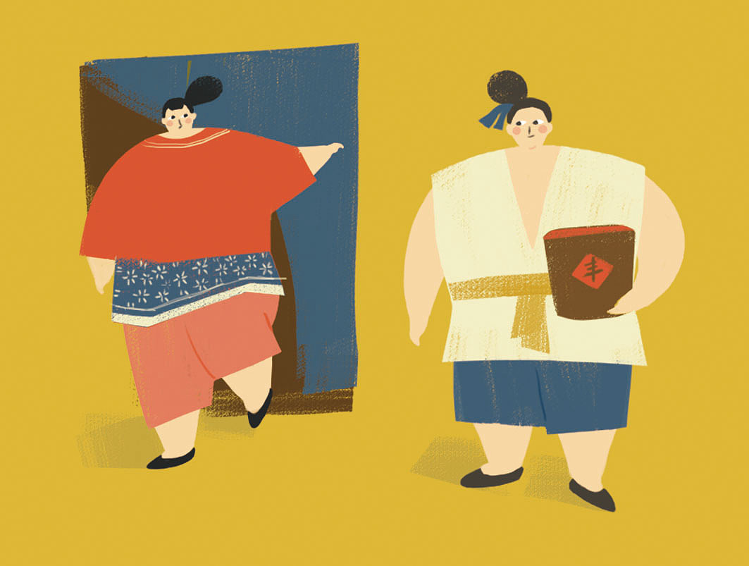 淮剧插画小绘本--磨豆腐（图ZODIzOTY4MDA=） - 创作习作 - 站酷设计师阿蒙Monn原创素材 - 站酷ZCOOL