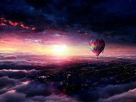 PS打造一张电影级梦幻高空热气球合成效果教程