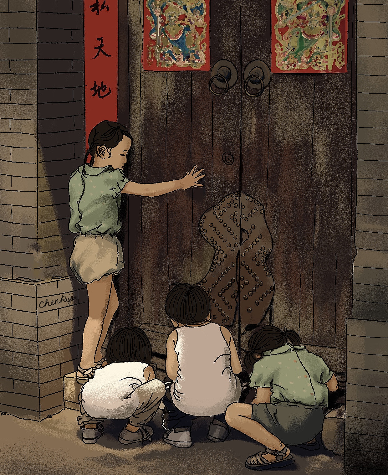 童年——照片临摹（图ZMjE4NzEwOTgw） - 创作习作 - 站酷设计师夜色中的音符原创素材 - 站酷ZCOOL