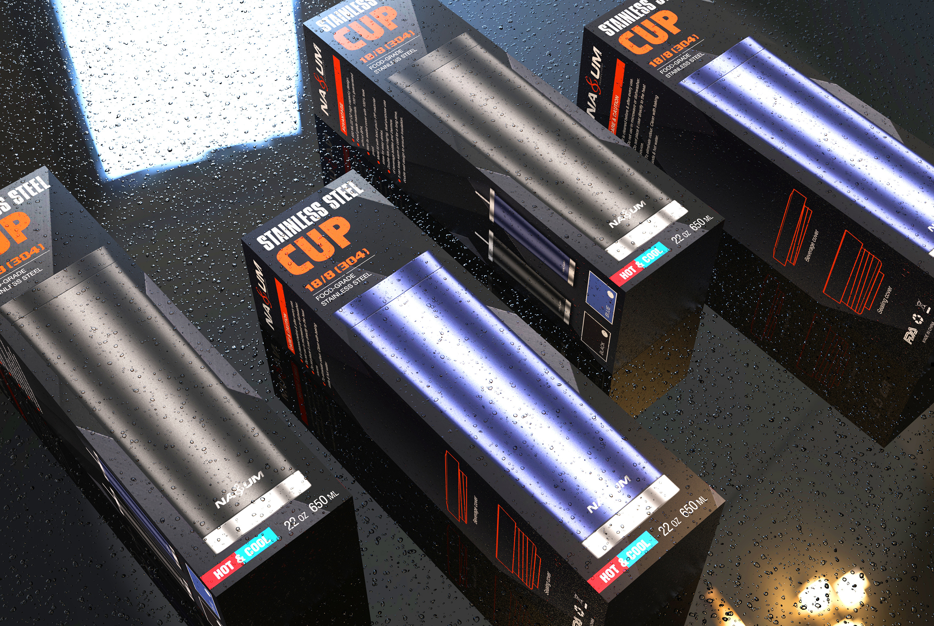 不锈钢水杯包装设计