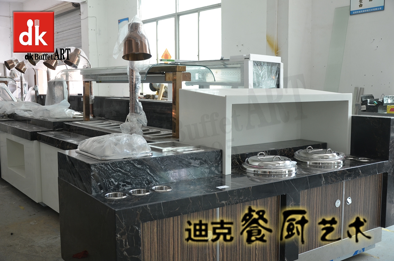 移动大理石布菲台 保温自助餐台 自助餐厅工厂实拍（图ZMjYyMDIxOTU2） - 其他工业/产品 - 站酷设计师迪克自助餐台定制原创素材 - 站酷ZCOOL