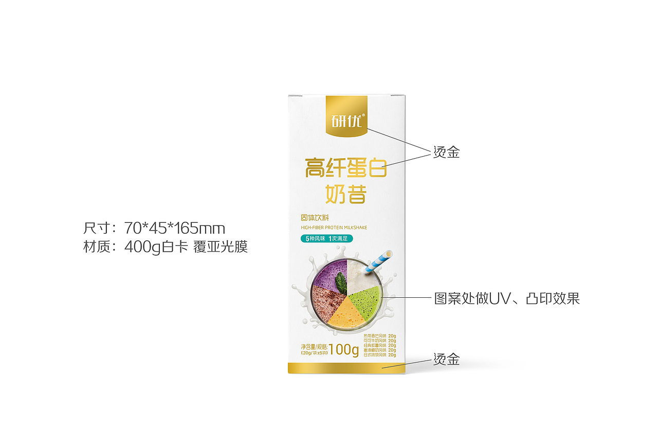 April作品「 研优 」高纤蛋白奶昔（五口味）包装设计（图ZMTA1MDE4ODYw） - 包装 - 站酷设计师猿人创意工作室原创素材 - 站酷ZCOOL