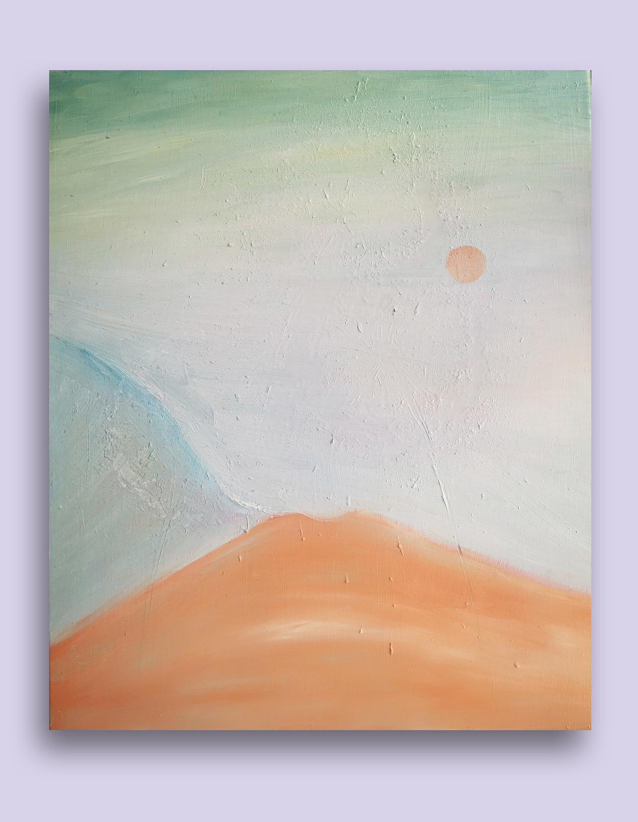 手绘日出印象风景画心情画油画