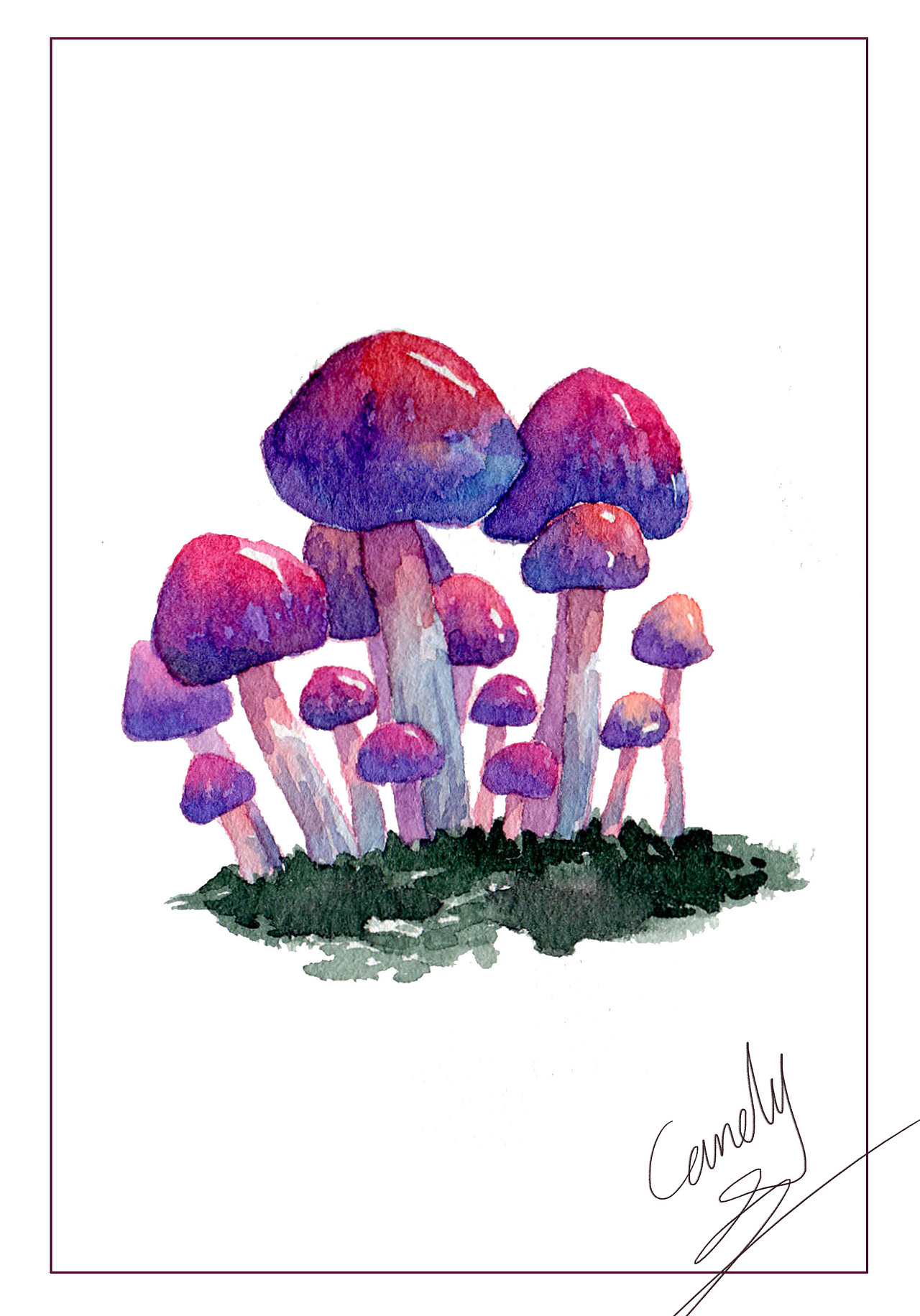 发一堆毒蘑菇|纯艺术|绘画|小米在画画_原创作品-站酷zcool