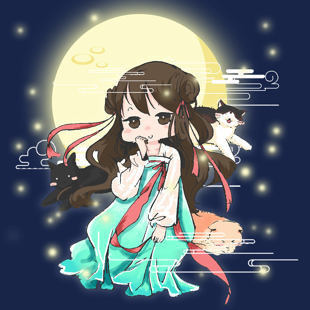 中秋快乐（图ZMTc2NjA5NDky） - 新锐潮流插画 - 站酷设计师睡上铺的意意原创素材 - 站酷ZCOOL