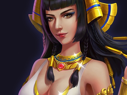 埃及艳后插画-游戏原画397033年前登录后发布留言表情