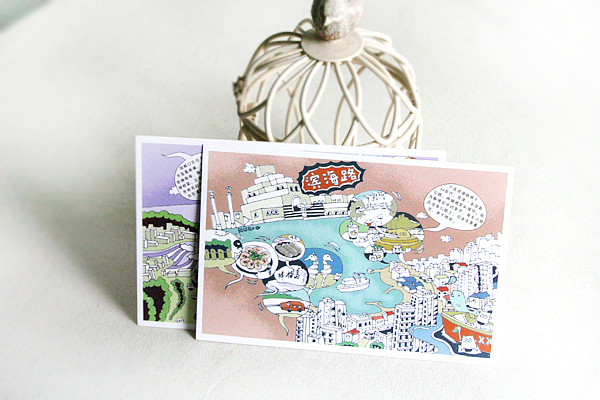 猫空·大连系列城市明信片（图ZMTI0NjAxMDA=） - 商业插画 - 站酷设计师Bigfish大鱼君原创素材 - 站酷ZCOOL