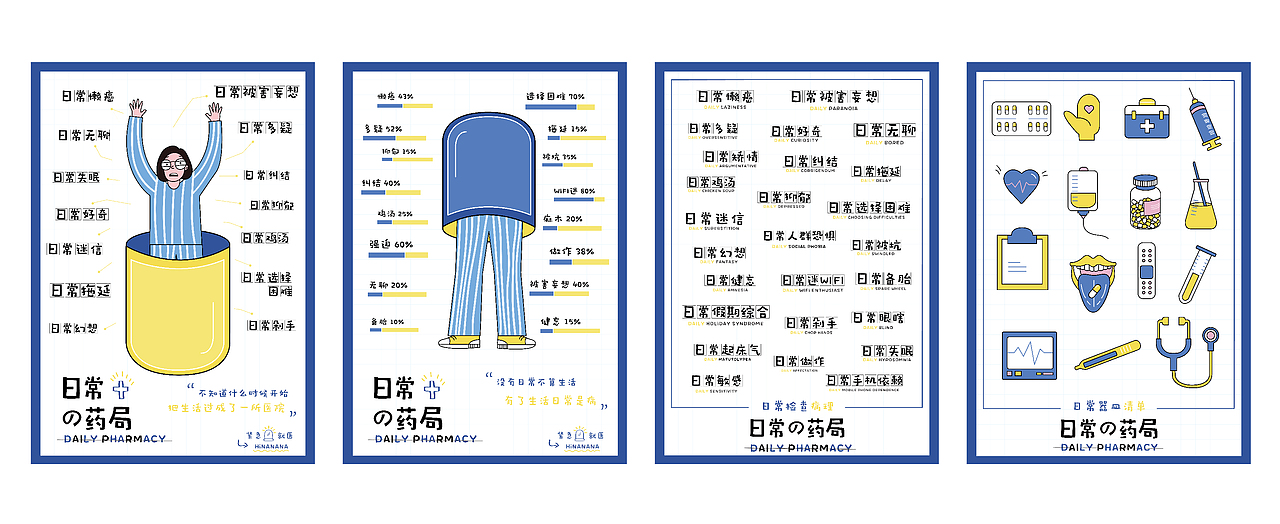《日常の药局》插图设计宣传品补充（图ZMTE2OTgxNTcy） - 品牌 - 站酷设计师ZICONA原创素材 - 站酷ZCOOL