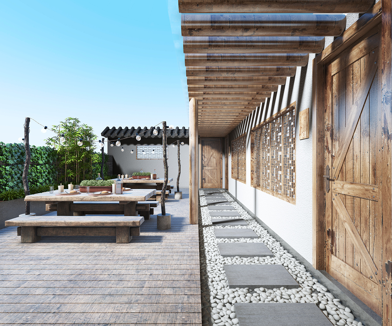 民宿效果图|空间|家装设计|天斐效果图刘杉杉 - 原创作品 - 站酷