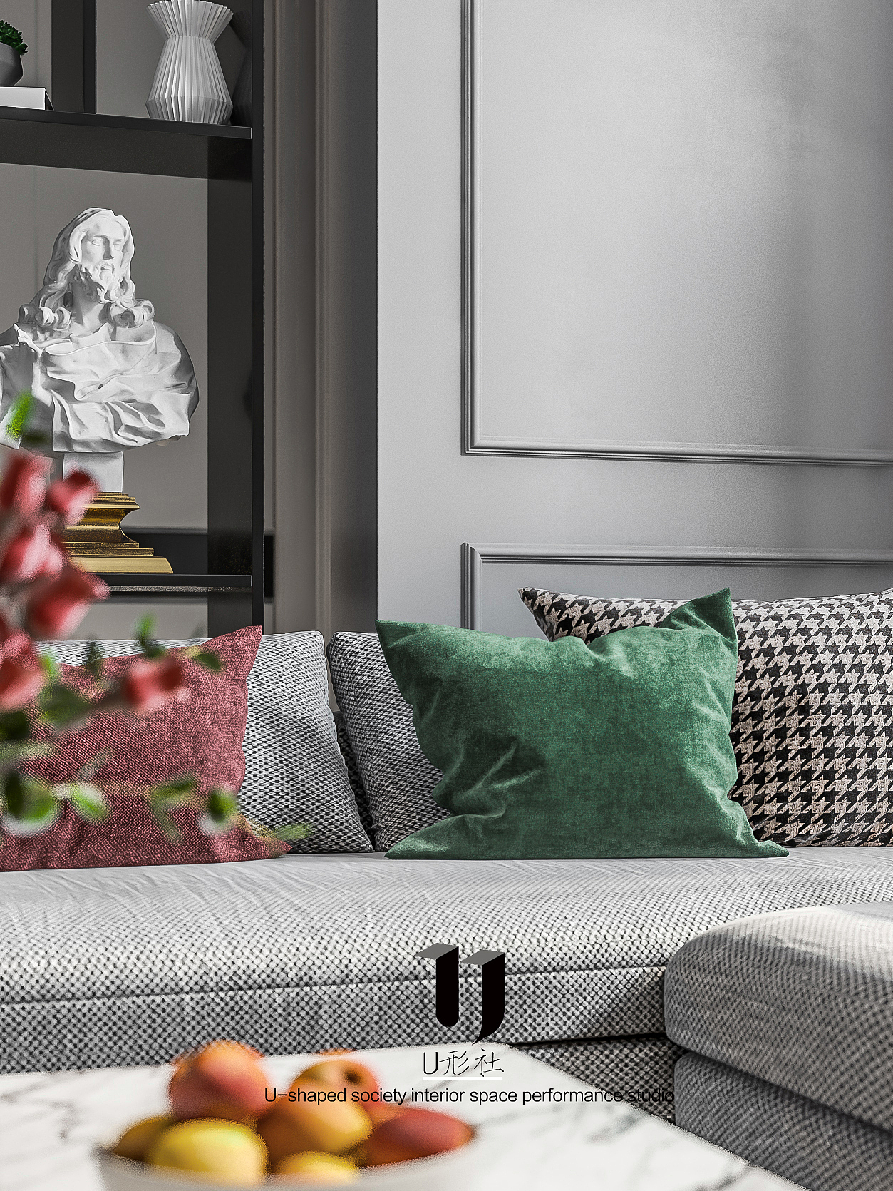 现代住宅 / Red And Green（图ZMTk1NTE4MDEy） - 家装设计 - 站酷设计师U形社原创素材 - 站酷ZCOOL