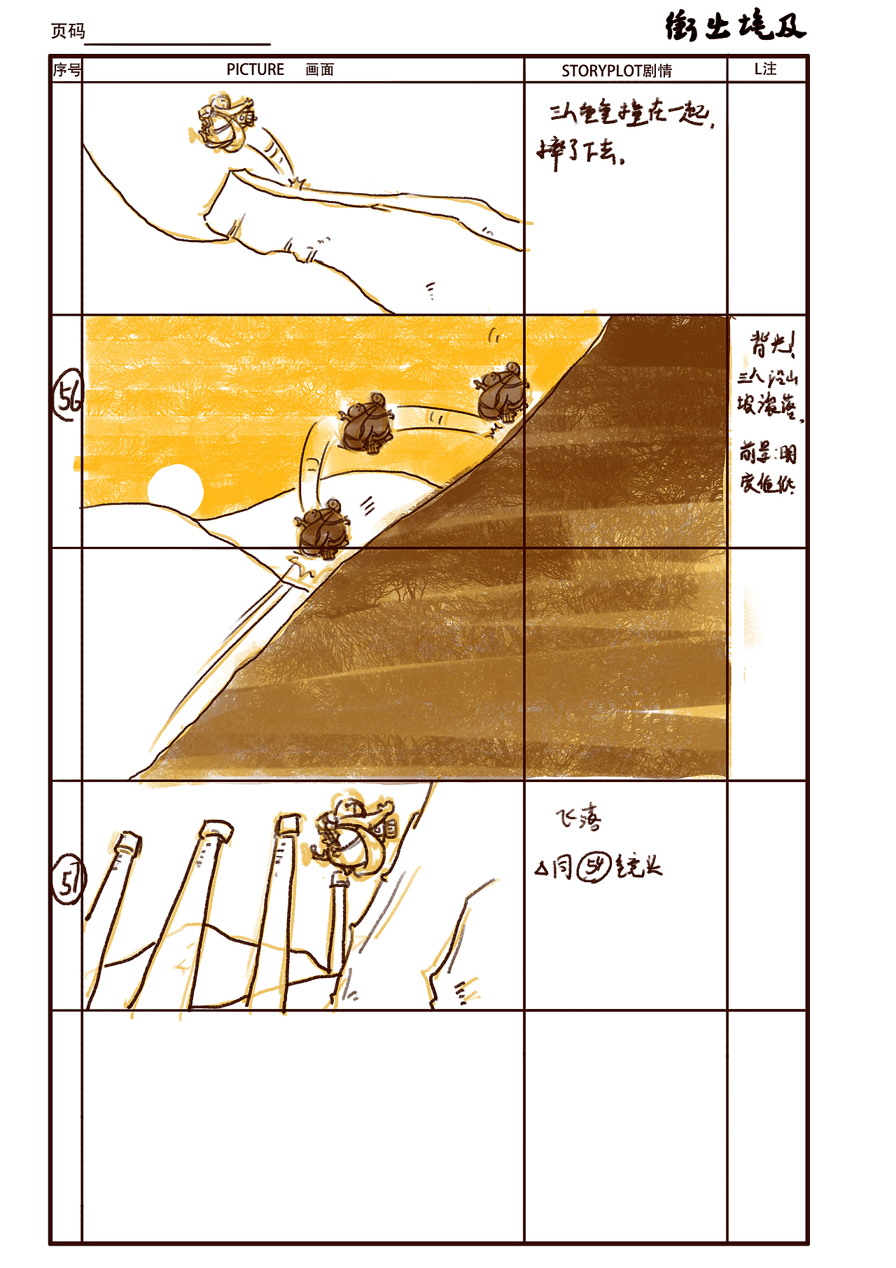 冲出埃及分镜脚本