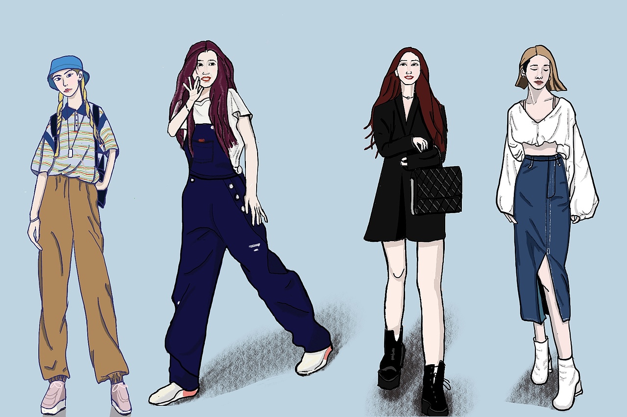 插画人物练习（图ZMjI0ODY1MDQ0） - 商业插画 - 站酷设计师Z64291652原创素材 - 站酷ZCOOL