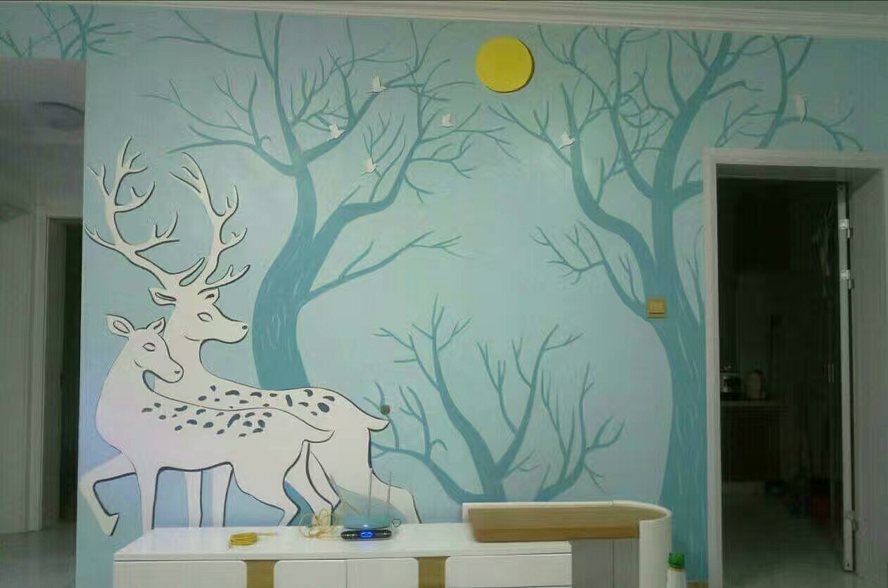 阿杜手绘墙墙体彩绘墙绘涂鸦阿杜速写