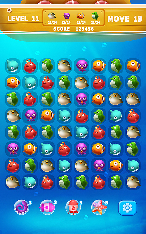 海洋三消游戏（图ZMzAwNTQ0NTY=） - 游戏UI - 站酷设计师10ldye原创素材 - 站酷ZCOOL