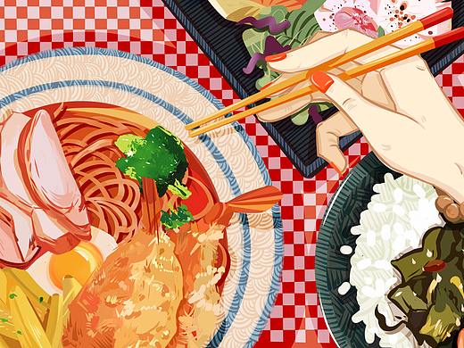 一人食插畫(huà)（個(gè)人主頁(yè)-ZMzQyOTg5MjQ=） - 商業(yè)插畫(huà) - 站酷設(shè)計(jì)師蔣蔣蔣原創(chuàng)素材 - 站酷ZCOOL