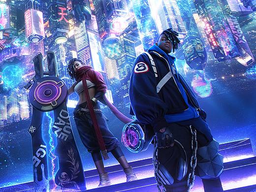 LOL英雄联盟真实伤害艾克/赛娜cosplay 漫展场照大改造