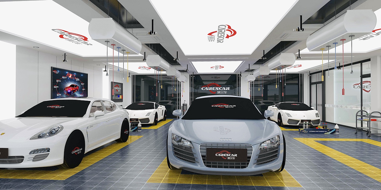 汽车连锁店3d全景设计
