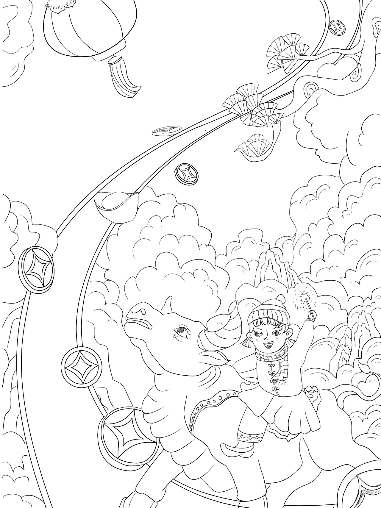 牛年大吉（图ZMjUxNzQ2NjYw） - 创作习作 - 站酷设计师执笔绘彩虹原创素材 - 站酷ZCOOL