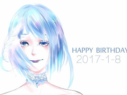 給自己的生日賀圖（個人主頁-ZMjY0NDM0MTI=） - 藝術(shù)插畫 - 站酷設(shè)計師莫小西西_原創(chuàng)素材 - 站酷ZCOOL