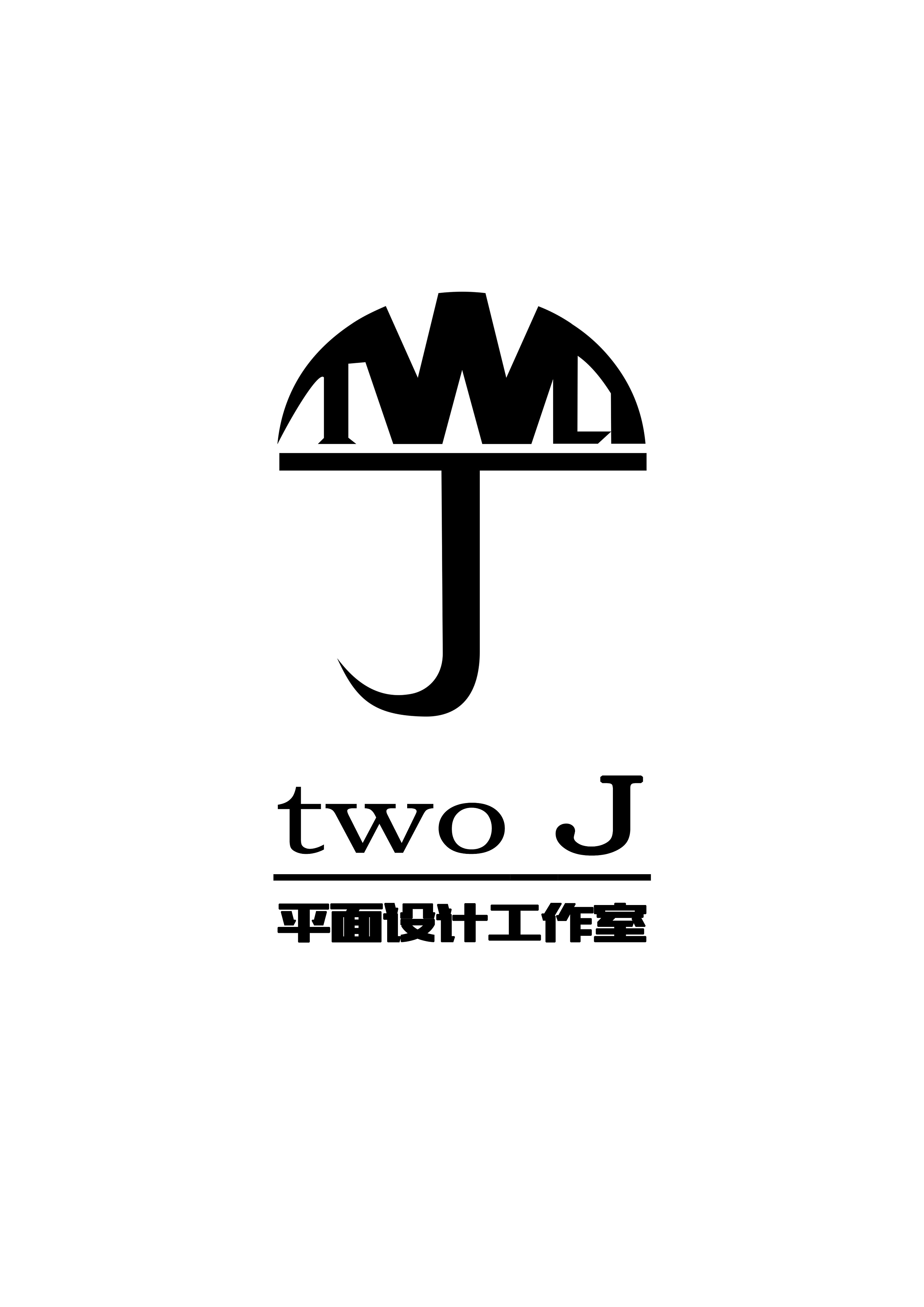 two j 设计工作室logo
