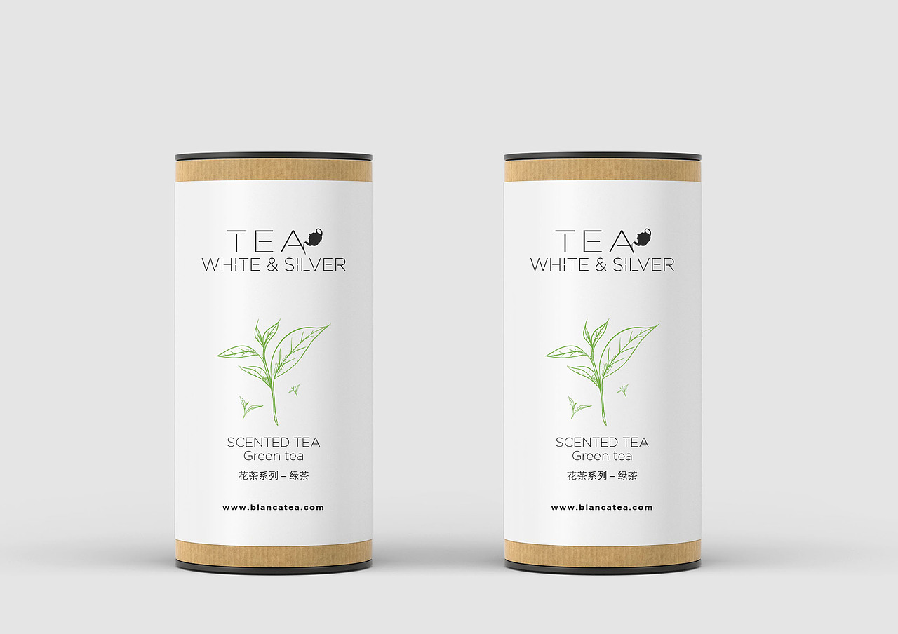 TEA WHITE & SILVER 花茶系列包装